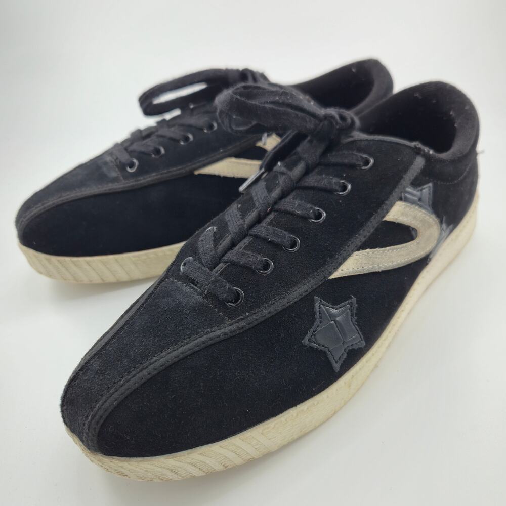 Tretorn Nylite Suede Black Stars Men's Size 11 Black Suede Sneakers